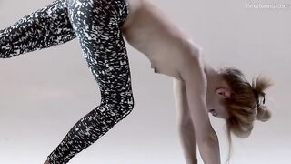 Amazing Stretching from Naked Gymnast-Girl