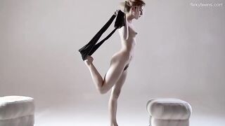 Amazing Stretching from Naked Gymnast-Girl
