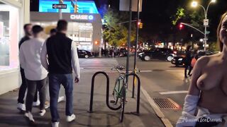 my amazing bare-breasted night out, so many reactions from strangers!