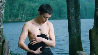 Camille Berthomier nude- Astrakan (2022) topless short scene