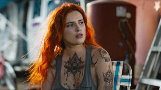 Bella Thorne nude - Rumble Through the Dark (2023) Hot Redhead Actress Scene