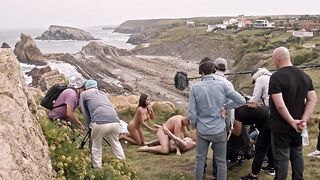 Macarena Lewis Nude. Backstage Explicit Scenes from Erotic Film El año de las 10 películas (2023)