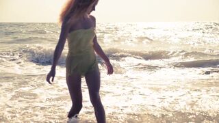 Topless Art ☉ Lady on the Beach