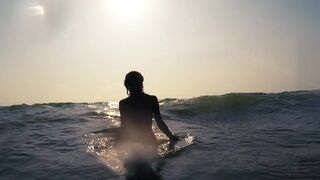 Topless Art ☉ Lady on the Beach