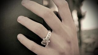 Topless Art Clip ❣️ Cold brunette by the pool