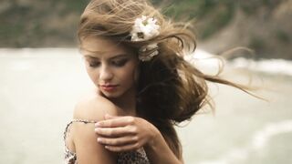 Erotic Art ☉ Nude Cutie and North Wind