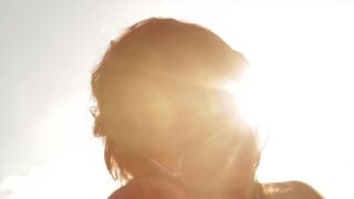 Naked Art Footage ❣️ Gold Sand and Lady