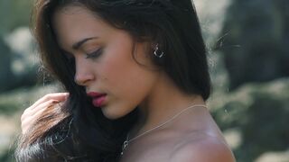 Topless Model and Sea