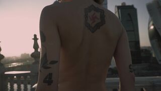 Naked Model and Moscow CITY