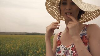 Topless Art Lady ❤️ Sun in the field 2