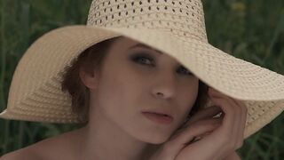 Topless Art Lady ❤️ Sun in the field 2