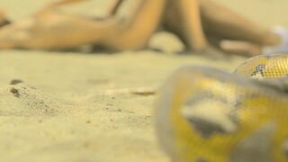 Naked Art Outdoor  ❤️ Two Girls on the Sand