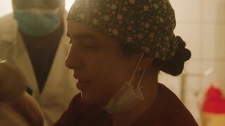 A scene of a baby being born | Hafsia Herzi nude - The Rapture (2023)