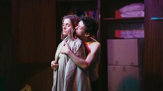 Maud Wyler sexy. La fille de son père (2023). Hot movie scene