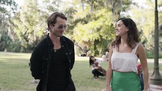 Adria Arjona nude. Hit Man (2023). Nudity and sex scene