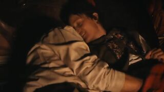 Vicky Krieps sexy. The Dead Don't Hurt (2023). Hot Movie Scene