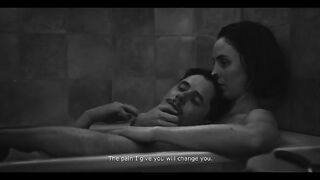 Laura Farisè nude. Sunday Poem (2021) Toless Actress in thriller scene (bathroom)