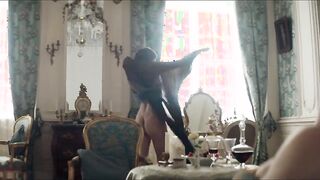Tuppence Middleton topless - War and Peace (2016) Bedroom Nude Scene