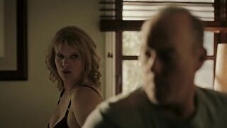 Joanna Kulig hot, Nicole Reddinger sexy. Knox Goes Away (2023). Bedroom Scene