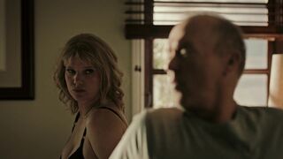 Joanna Kulig hot, Nicole Reddinger sexy. Knox Goes Away (2023). Bedroom Scene