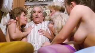 Brigitte Barclay topless, Carolyn Cortez, Debbie Ferrari full nudity, etc. - The Rainbow Thief (1990) Nudity Classic Movie Scene