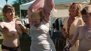 Daphne Dumons nude, Lucie Muratet naked, etc. Normandie nue (2018) Public nudity movie scenes