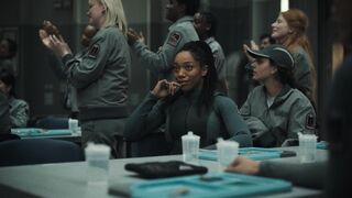 Naomi Ackie nude. Future Sex Scen in the Movie - Mickey 17 (2025)