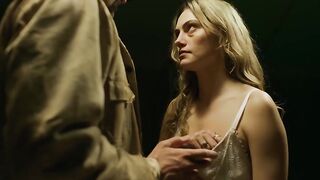 Phoebe Tonkin nude. Strip and Sex Scene. Kid Snow (2024)