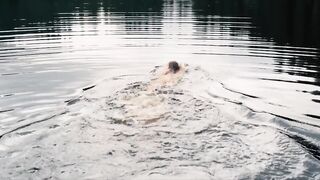 Brigitte Hobmeier naked. Wald (2023) Underwater Nudity Scene
