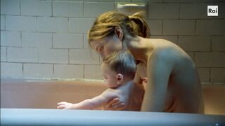 Alba Rohrwacher nude. Sex and Nudity in the Bathroom with baby scene. Hungry Hearts (2014)