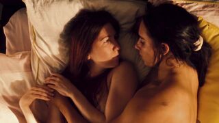 Lily Riley nude, Maia Michaels. Lesbian Scene - The Edge (2025)