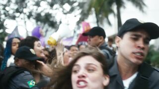 Muse Maya, Nina Tomsic, Debora Ozorio. Topless Actresses. Daughters of Eve (2021)