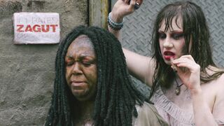 Kate McGarrigle nude, Elizabeth D'Ambrosi nude. Shakespeare's Shtstorm (2020) Topless Party Scene